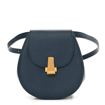 Bottega Veneta Palmellato Calfskin Rounded Belt Bag Navy 1 of 9