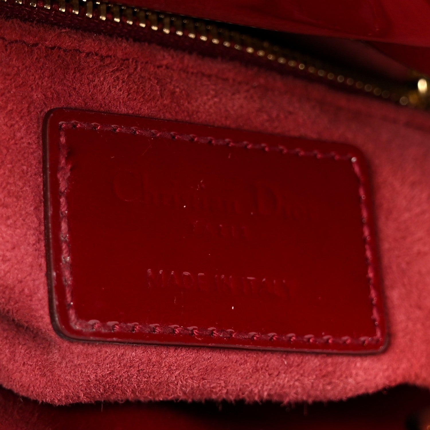 Christian Dior Patent Cannage Mini Lady Dior Red 5 of 9