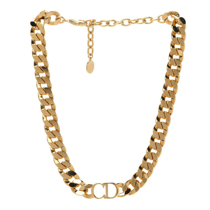 Christian Dior Metal CD Choker Necklace Gold 3 of 5