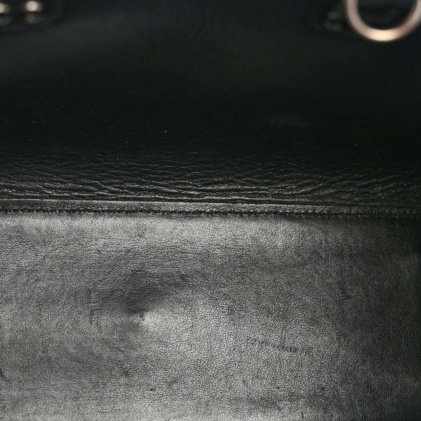 Grained Calfskin Baby Sac De Jour Black