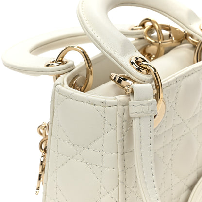 Christian Dior Lambskin Cannage Micro Lady Dior White 13 of 13