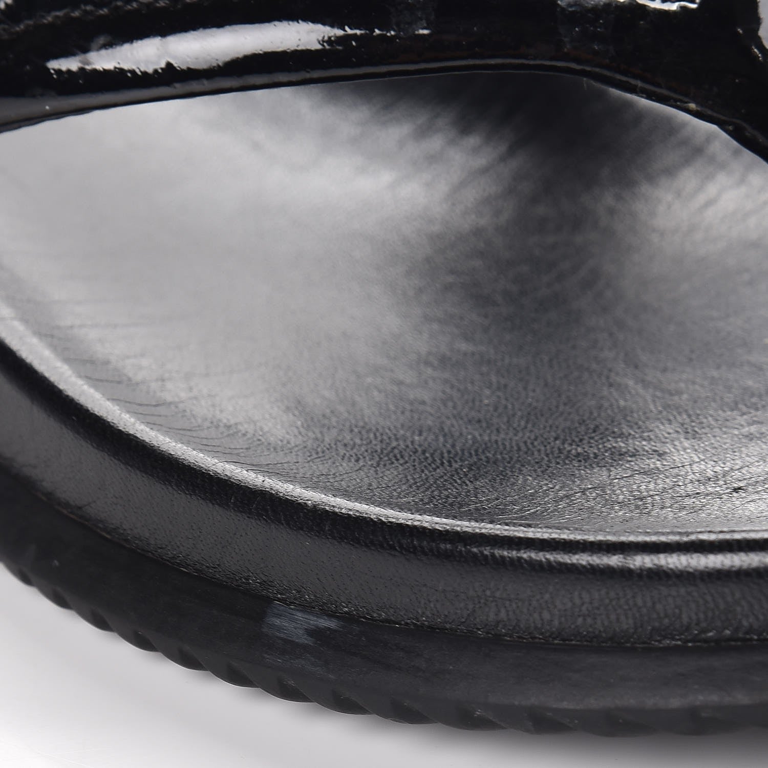 Prada Vernice Soft Thong Sandals 36 Black 10 of 15