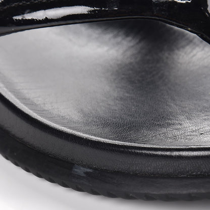 Prada Vernice Soft Thong Sandals 36 Black 10 of 15