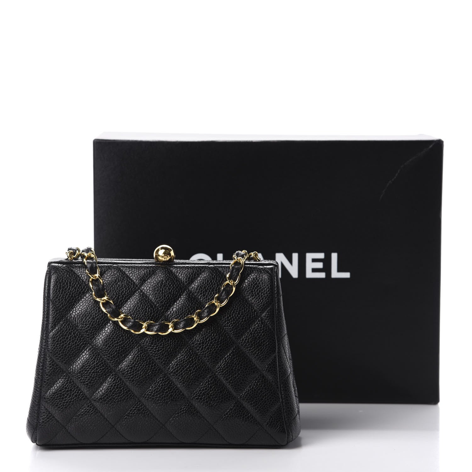 Chanel Caviar Quilted Frame Evening Bag Black 13 of 13