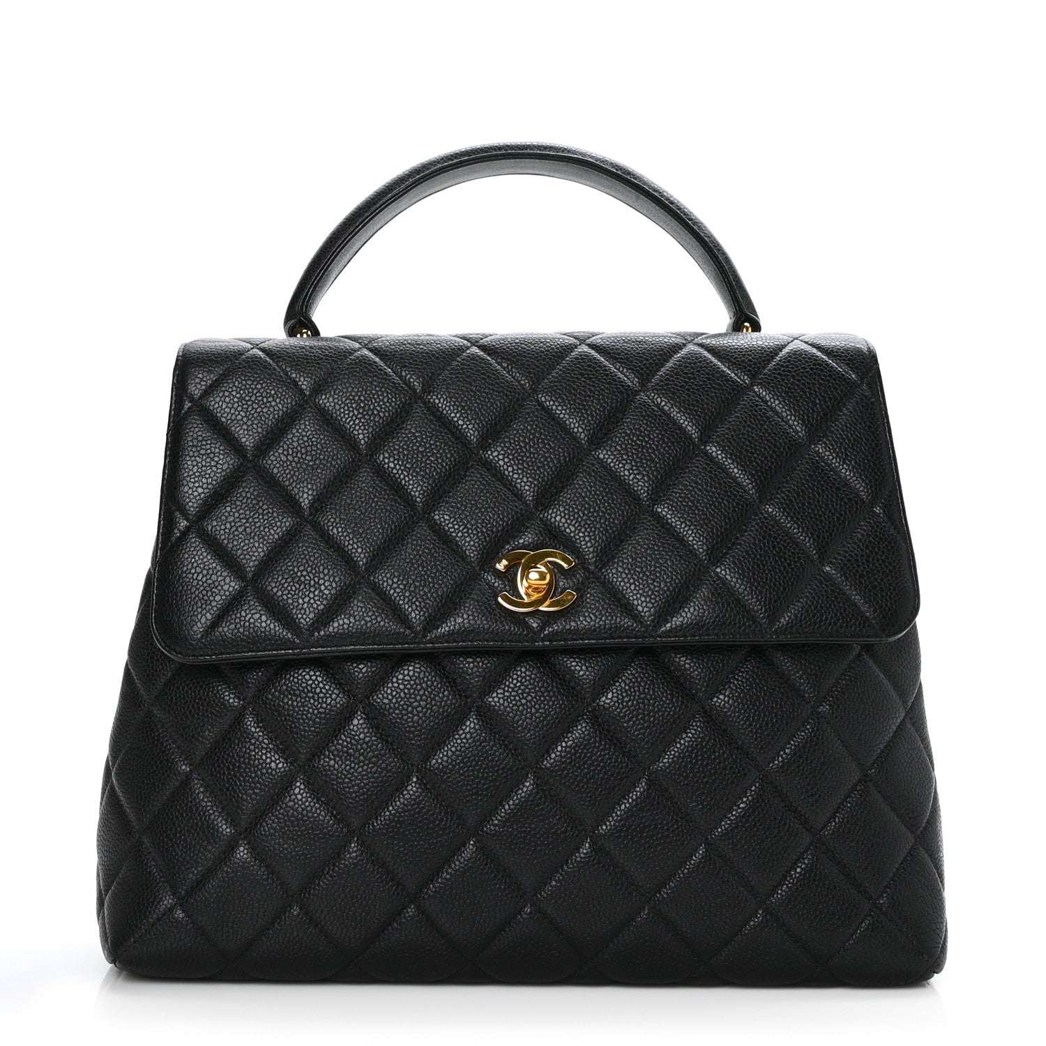 Chanel Caviar Quilted Jumbo Kelly Flap Black 1 of 10