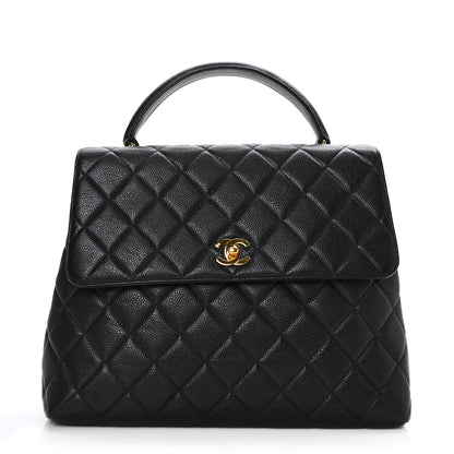 Chanel Caviar Quilted Jumbo Kelly Flap Black 1 of 10