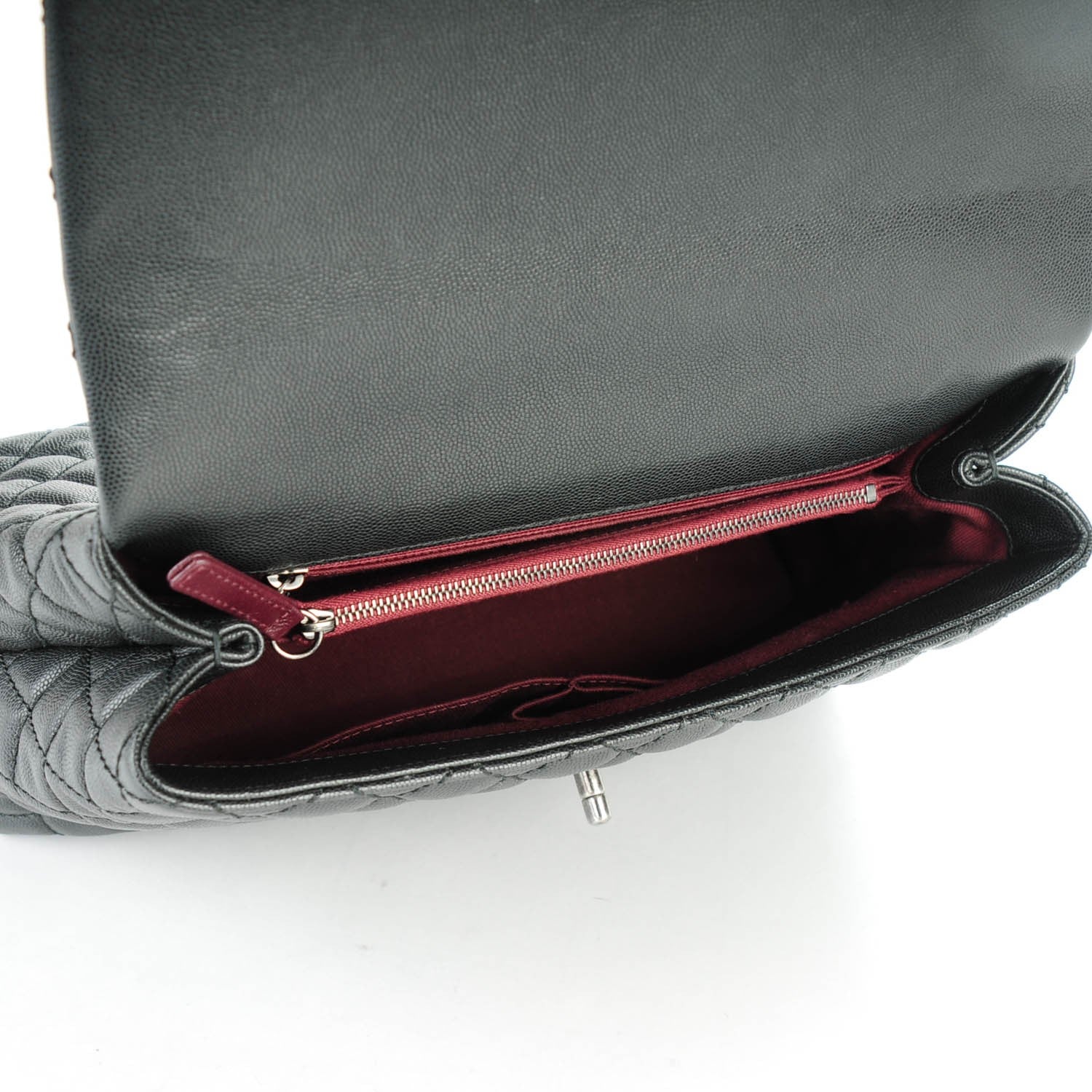Chanel Caviar Quilted Medium Coco Handle Flap Black 5 of 7