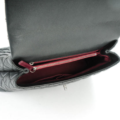 Chanel Caviar Quilted Medium Coco Handle Flap Black 5 of 7