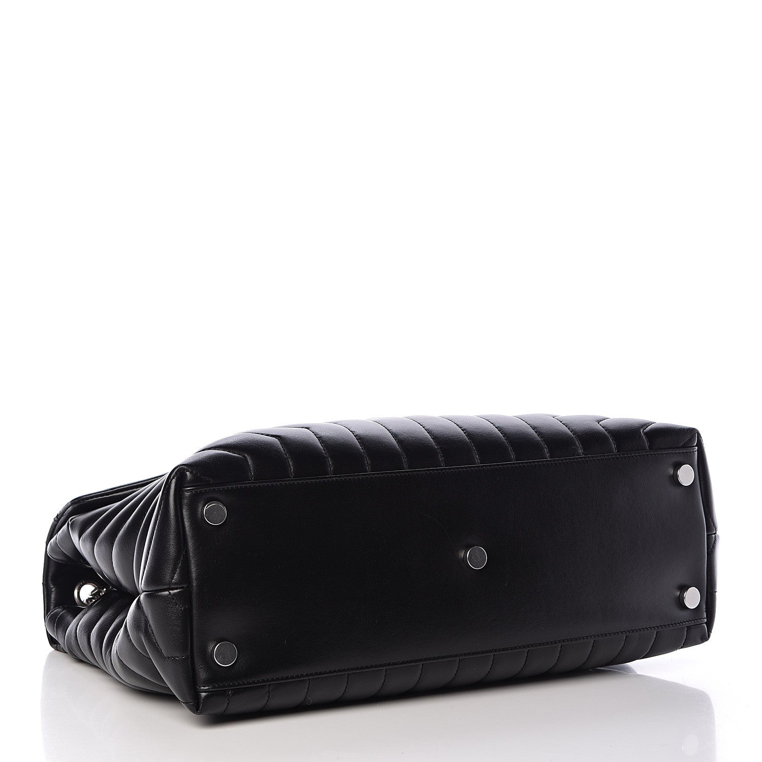 Saint Laurent Calfskin Y Quilted Monogram Large Loulou Chain Satchel Black 4 of 15
