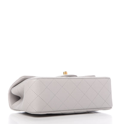 Chanel Lambskin Quilted Mini Top Handle Rectangular Flap Grey 4 of 11