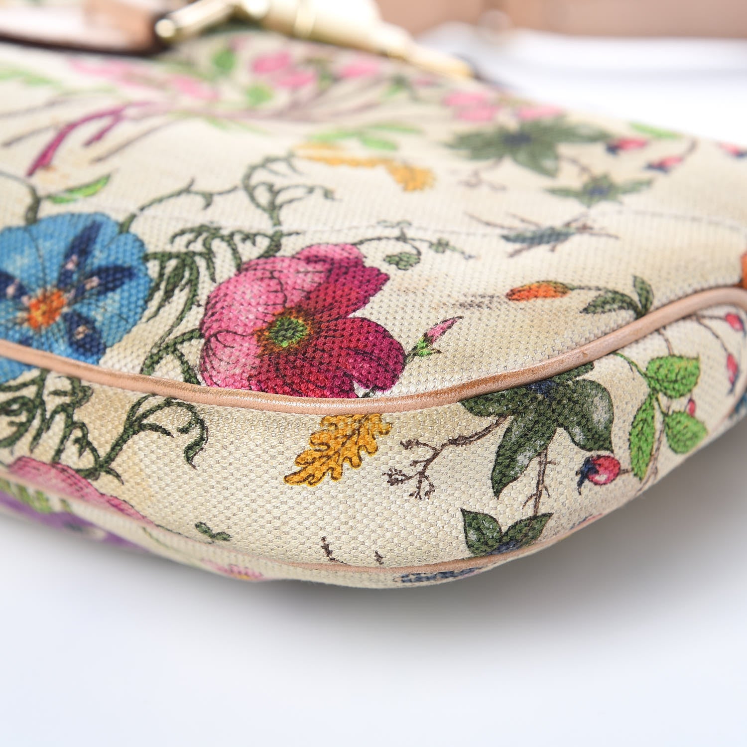 Gucci Canvas Floral Flora Small Jackie O Hobo White 10 of 19