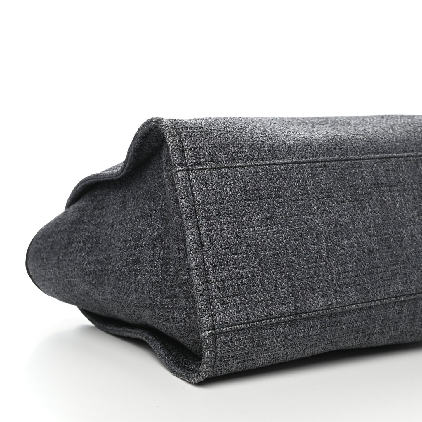 Lurex Boucle Medium Deauville Tote Black