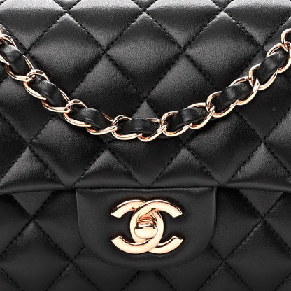 Chanel Lambskin Quilted Small Double Flap Black 8 of 11