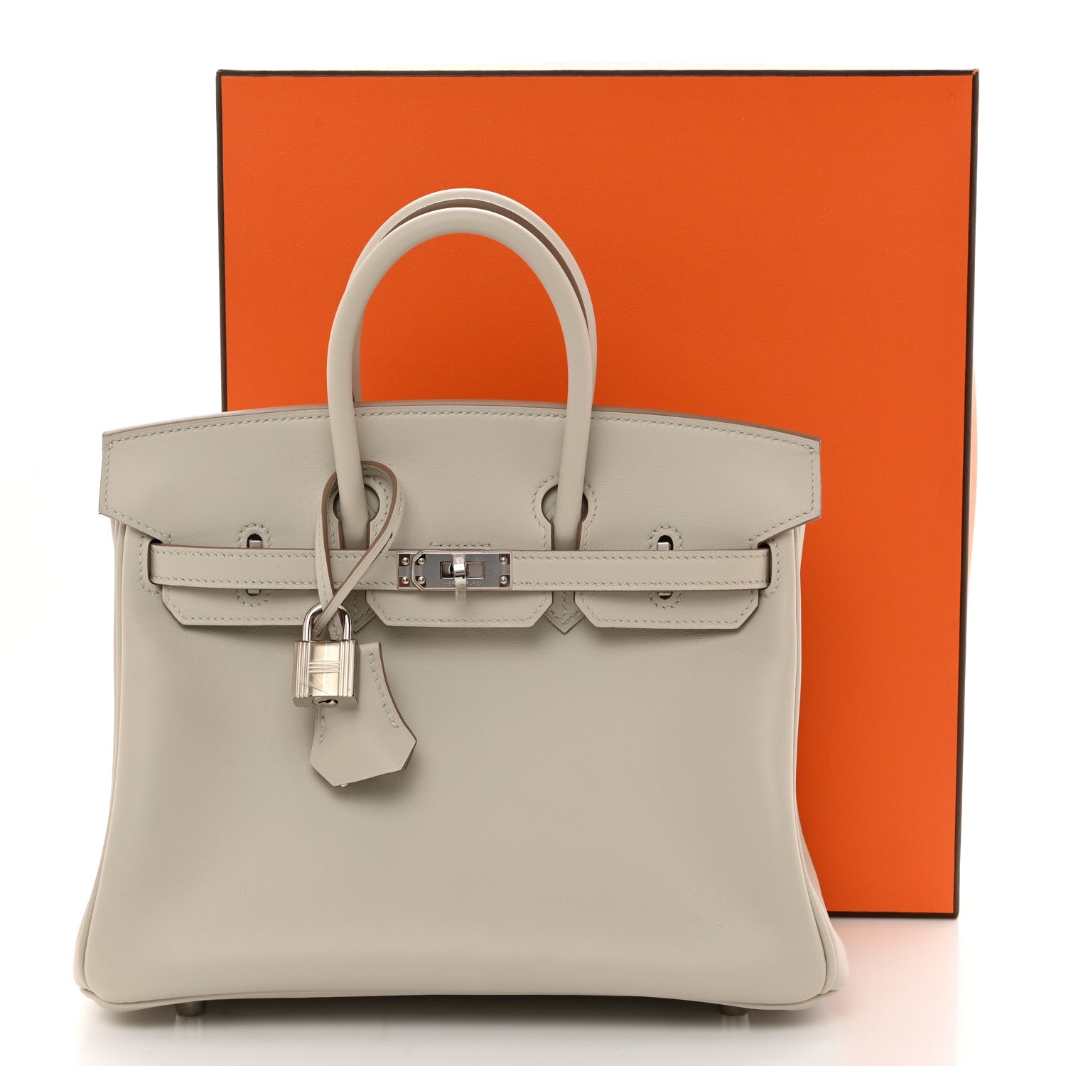 Hermes Veau Jonathan Birkin 25 Gris Perle 11 of 11