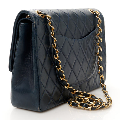 Chanel Lambskin Quilted Medium Double Flap Navy 3 of 14