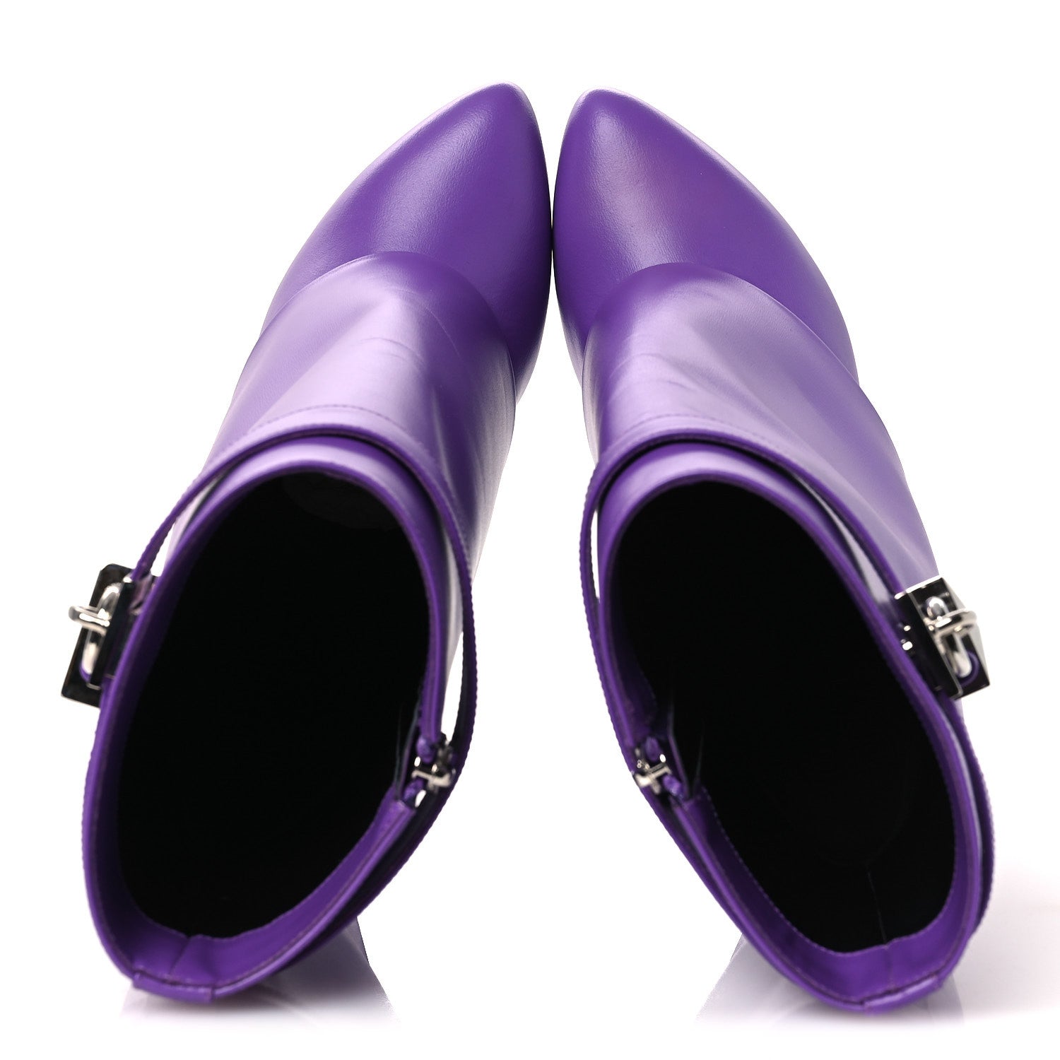 Givenchy Calfskin Shark Lock Ankle Boots 40 Ultraviolet 2 of 12