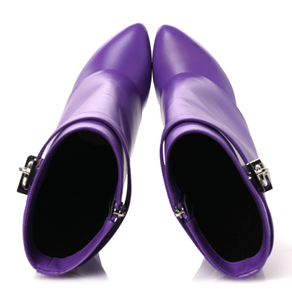 Givenchy Calfskin Shark Lock Ankle Boots 40 Ultraviolet 2 of 12
