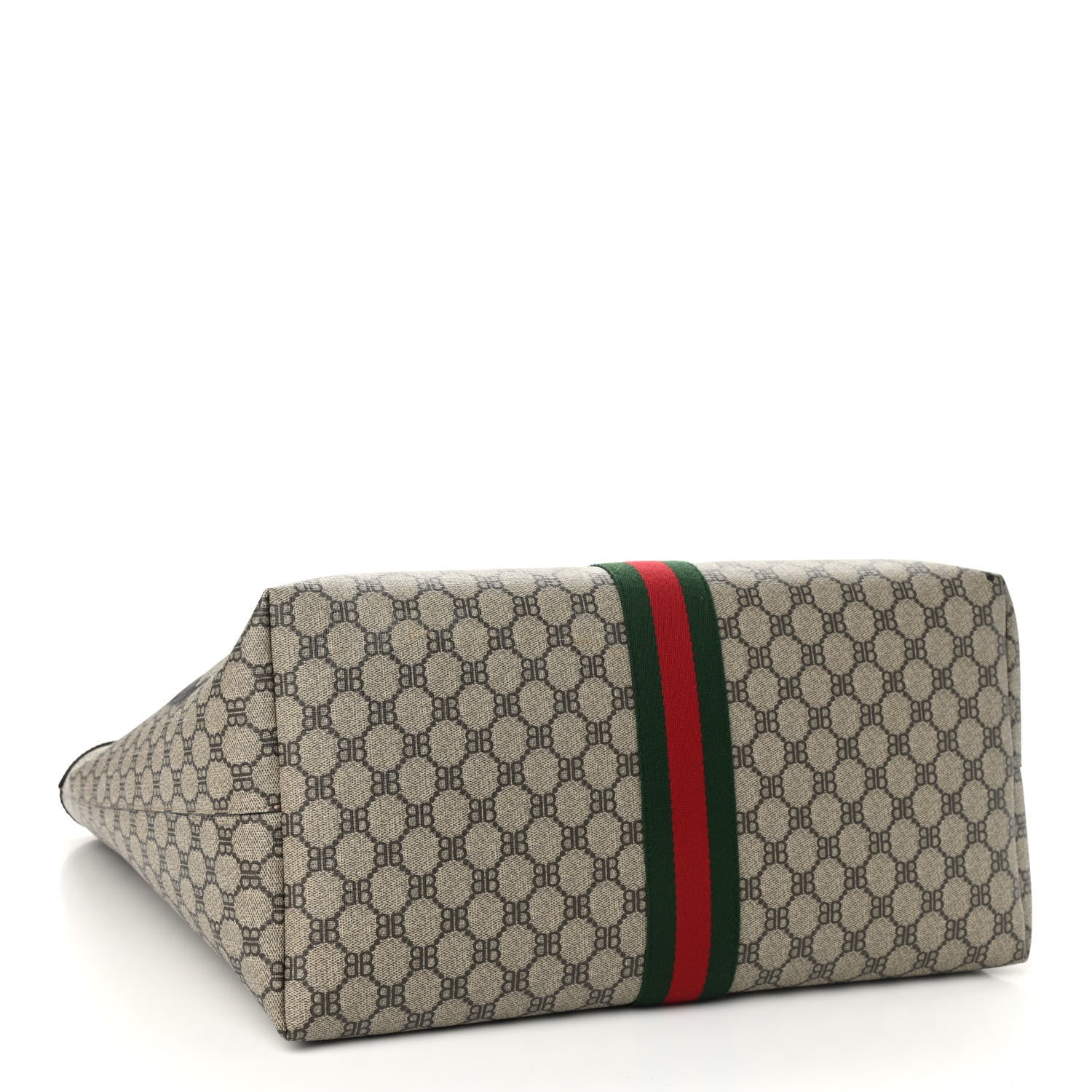 Gucci X BALENCIAGA BB Supreme Monogram Web Graffiti Large Ophidia Shopping Tote Beige New Acero 4 of 10