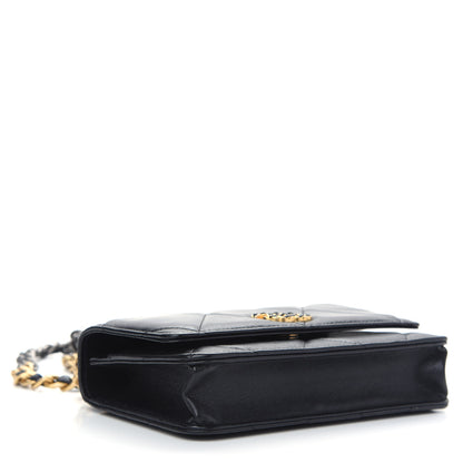 Chanel Lambskin Quilted Chanel 19 Wallet On Chain WOC Black 4 of 10