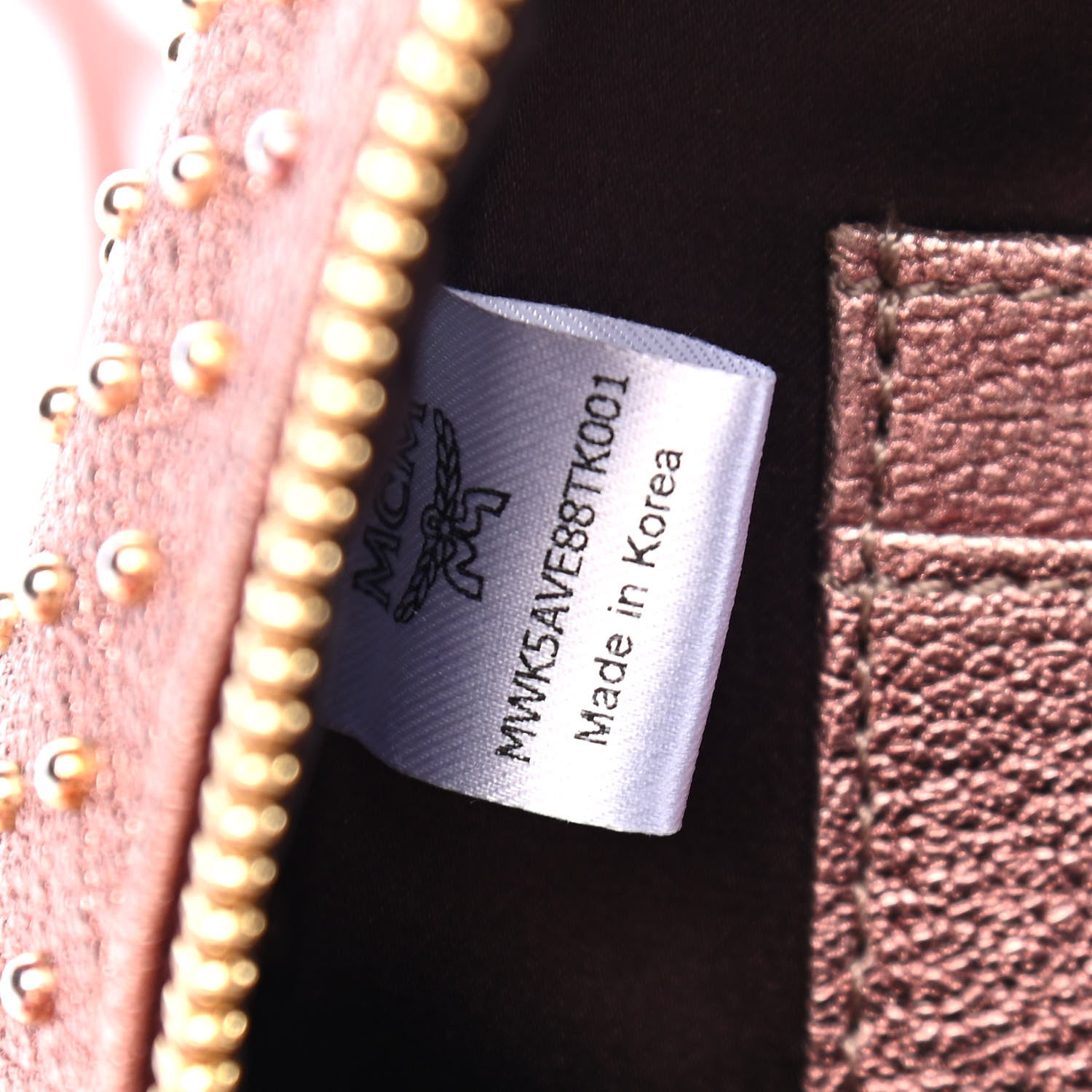 MCM Metallic Calfskin Stud X-Mini Stark Bebe Boo Backpack Pink 5 of 8