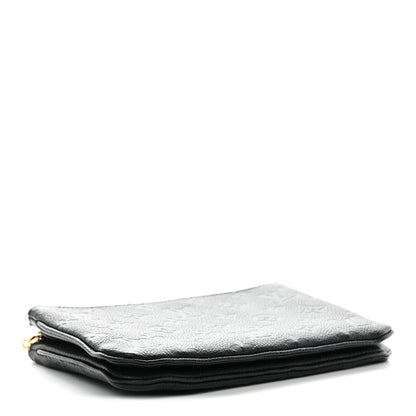 Louis Vuitton Empreinte Double Zip Pochette Black 4 of 11