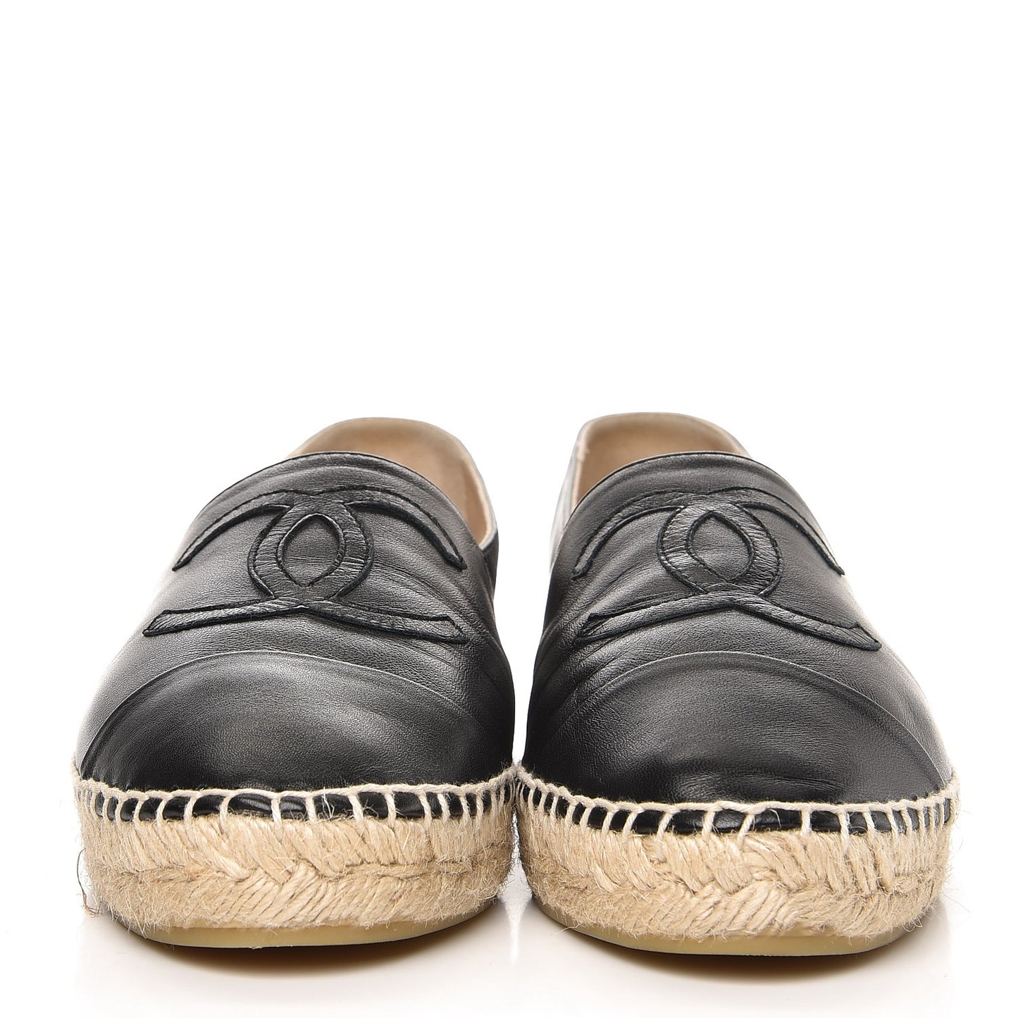 Lambskin CC Espadrilles 39 Black