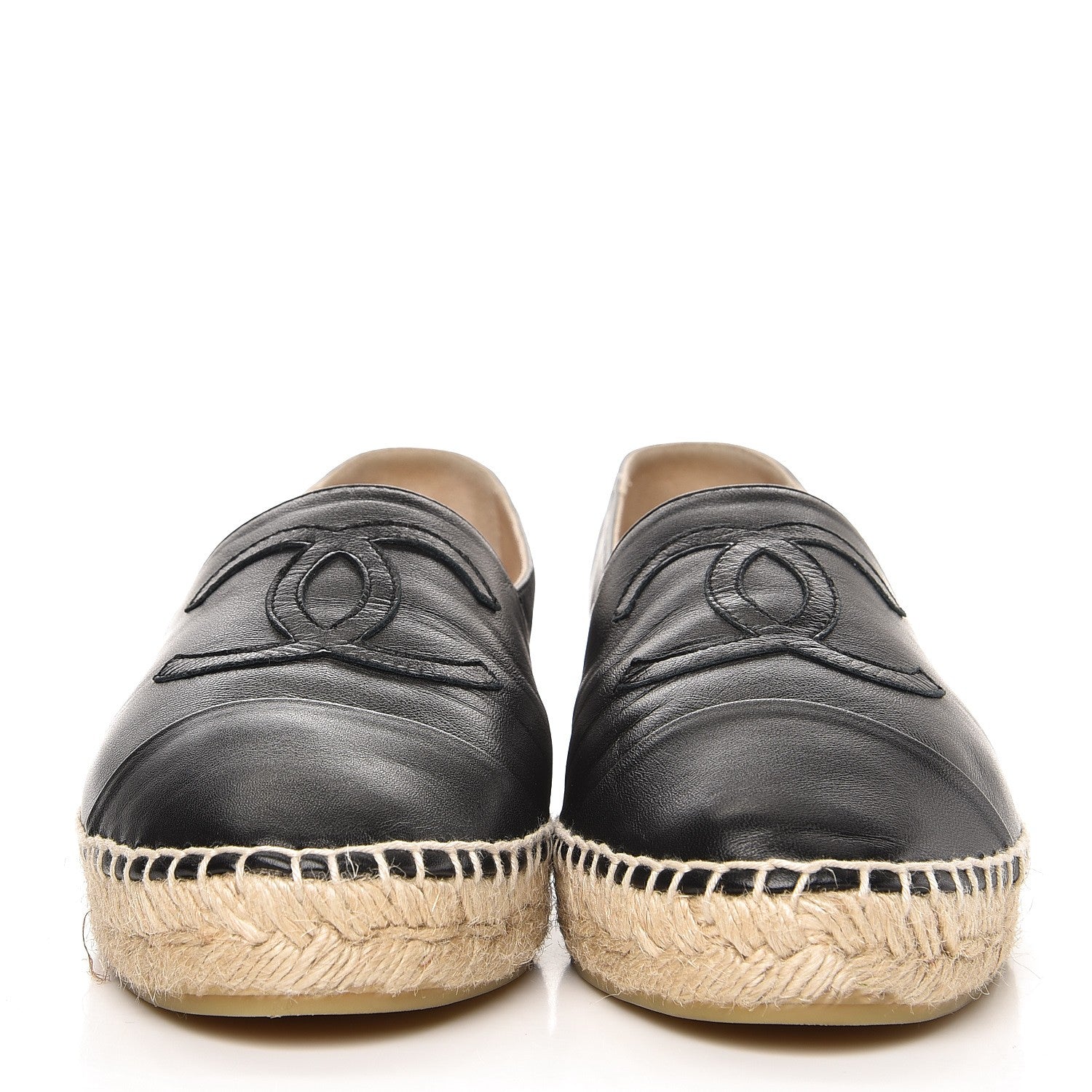 Chanel Lambskin CC Espadrilles 39 Black 3 of 10