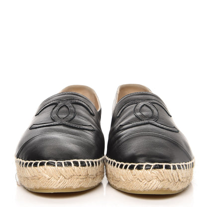 Chanel Lambskin CC Espadrilles 39 Black 3 of 10