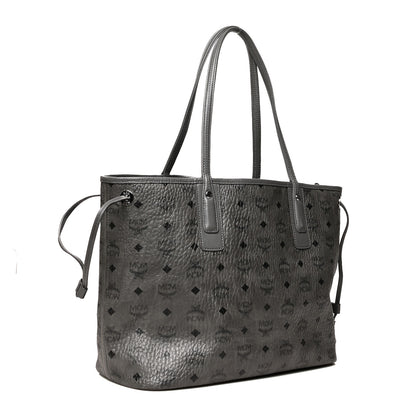 MCM Visetos Medium Liz Reversible Shopper Tote Phantom Grey 3 of 20