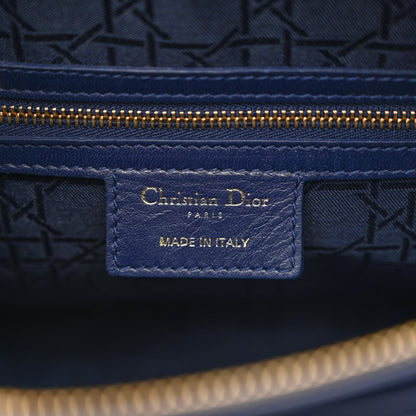 Christian Dior Lambskin Cannage Large Lady Dior Navy Blue 6 of 10