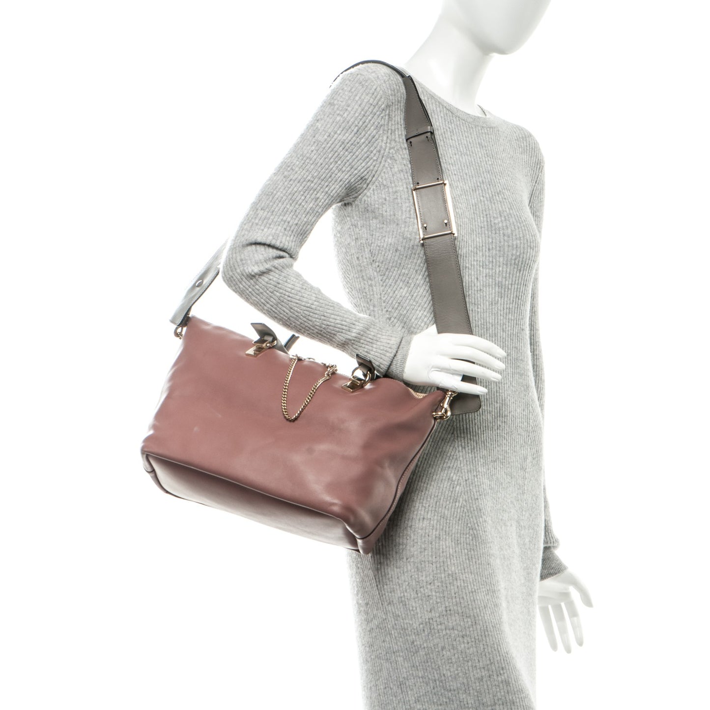 Smooth Calfskin Medium Baylee Tote Darlington Pink