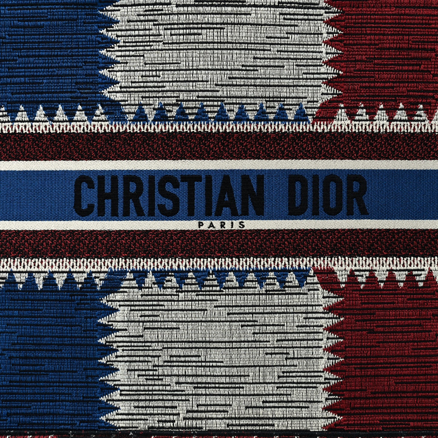 Canvas Embroidered Exclusive Union Jack Book Tote Blue Multicolor