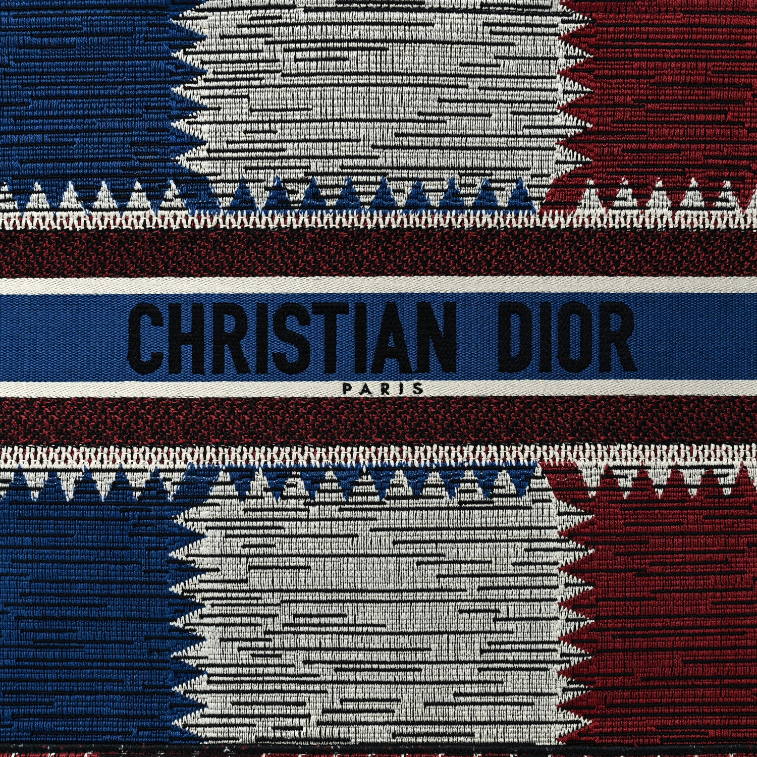 Christian Dior Canvas Embroidered Exclusive Union Jack Book Tote Blue Multicolor 11 of 11