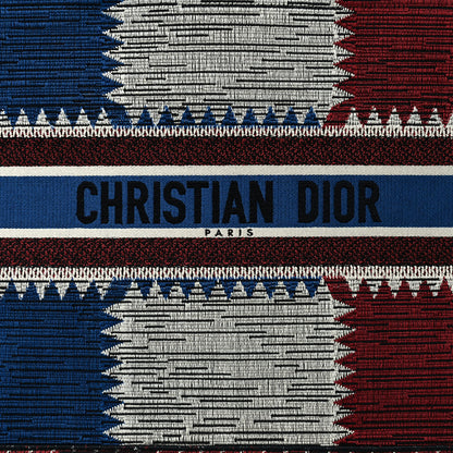 Christian Dior Canvas Embroidered Exclusive Union Jack Book Tote Blue Multicolor 11 of 11