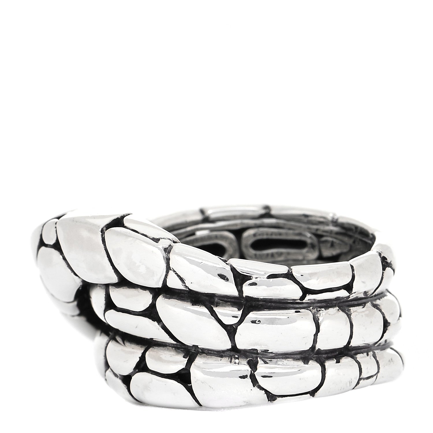 John Hardy Sterling Silver Kali Twist Ring 54 7 3 of 5