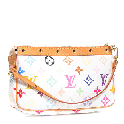 Louis Vuitton Monogram Multicolor Pochette Accessories White 3 of 6