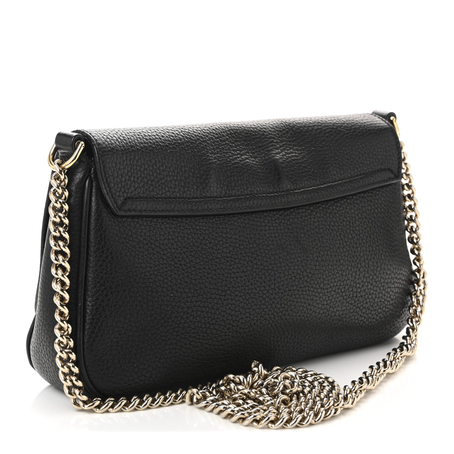Gucci Pebbled Calfskin Medium Soho Flap Crossbody Black 3 of 12