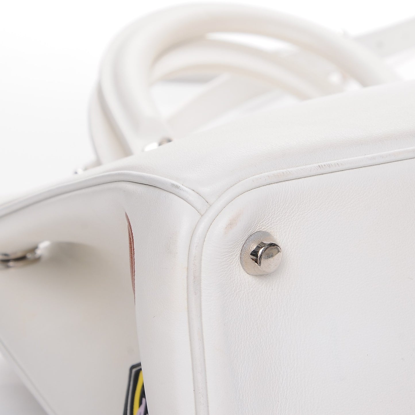 Calfskin Paradise Medium Diorissimo Tote White