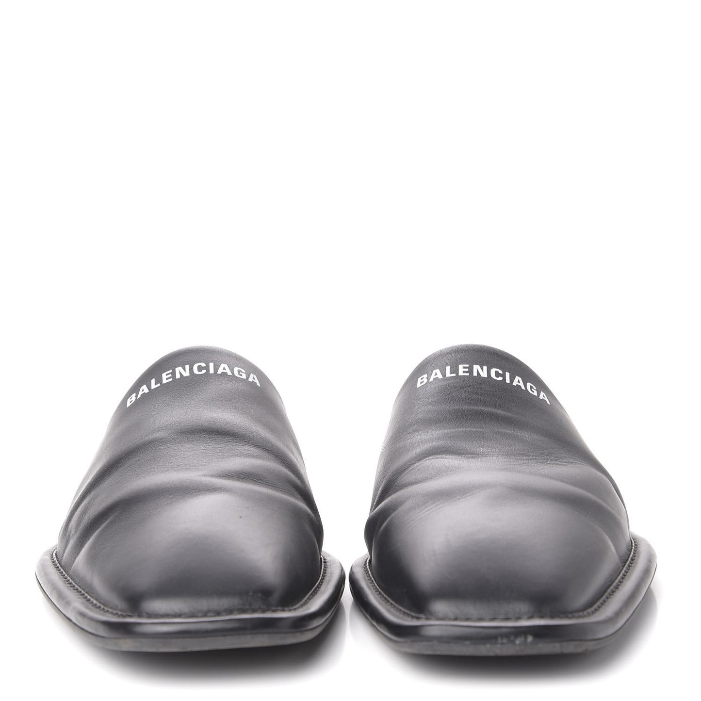 Smooth Calfskin Mens Cozy Slip-On Loafers 45 Black White
