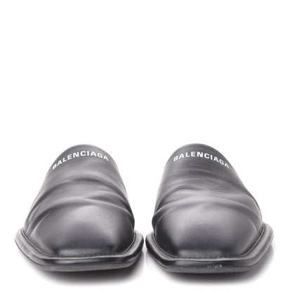 Balenciaga Smooth Calfskin Mens Cozy Slip-On Loafers 45 Black White 2 of 9