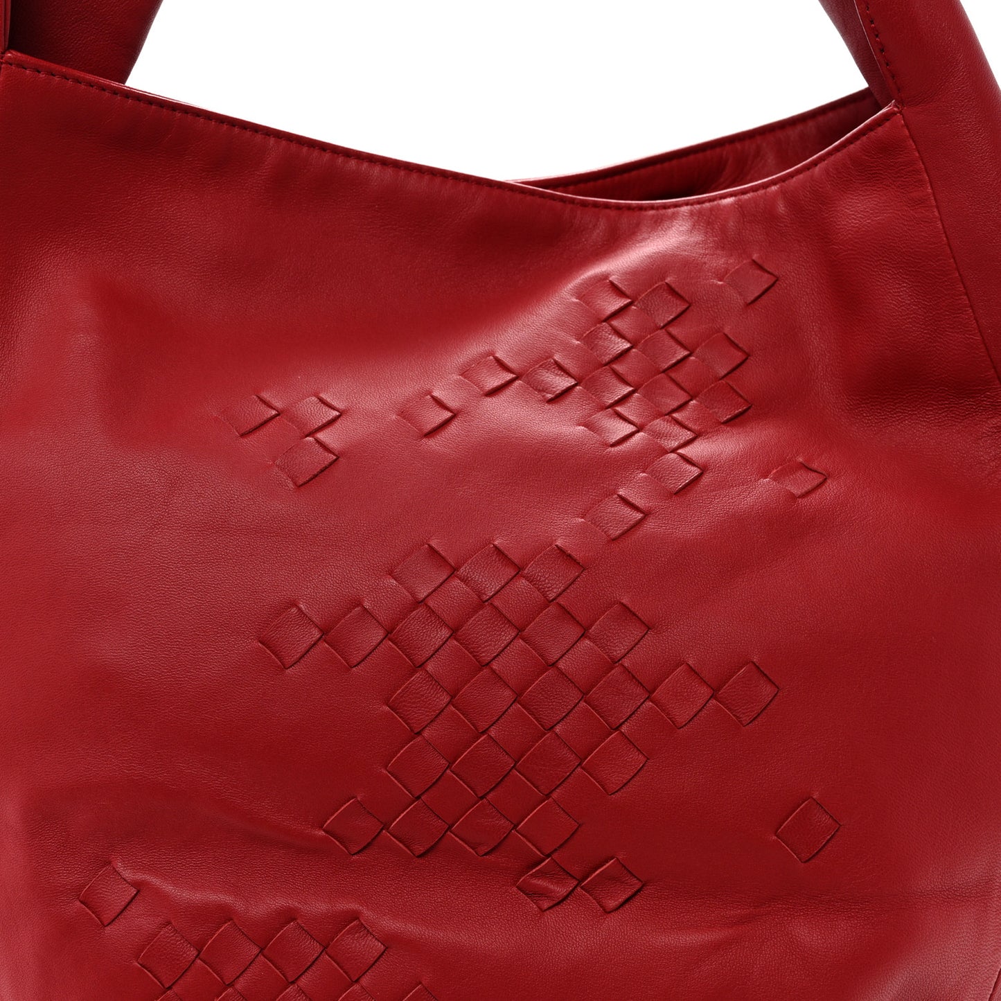 Nappa Intrecciato Patchwork Hobo Red