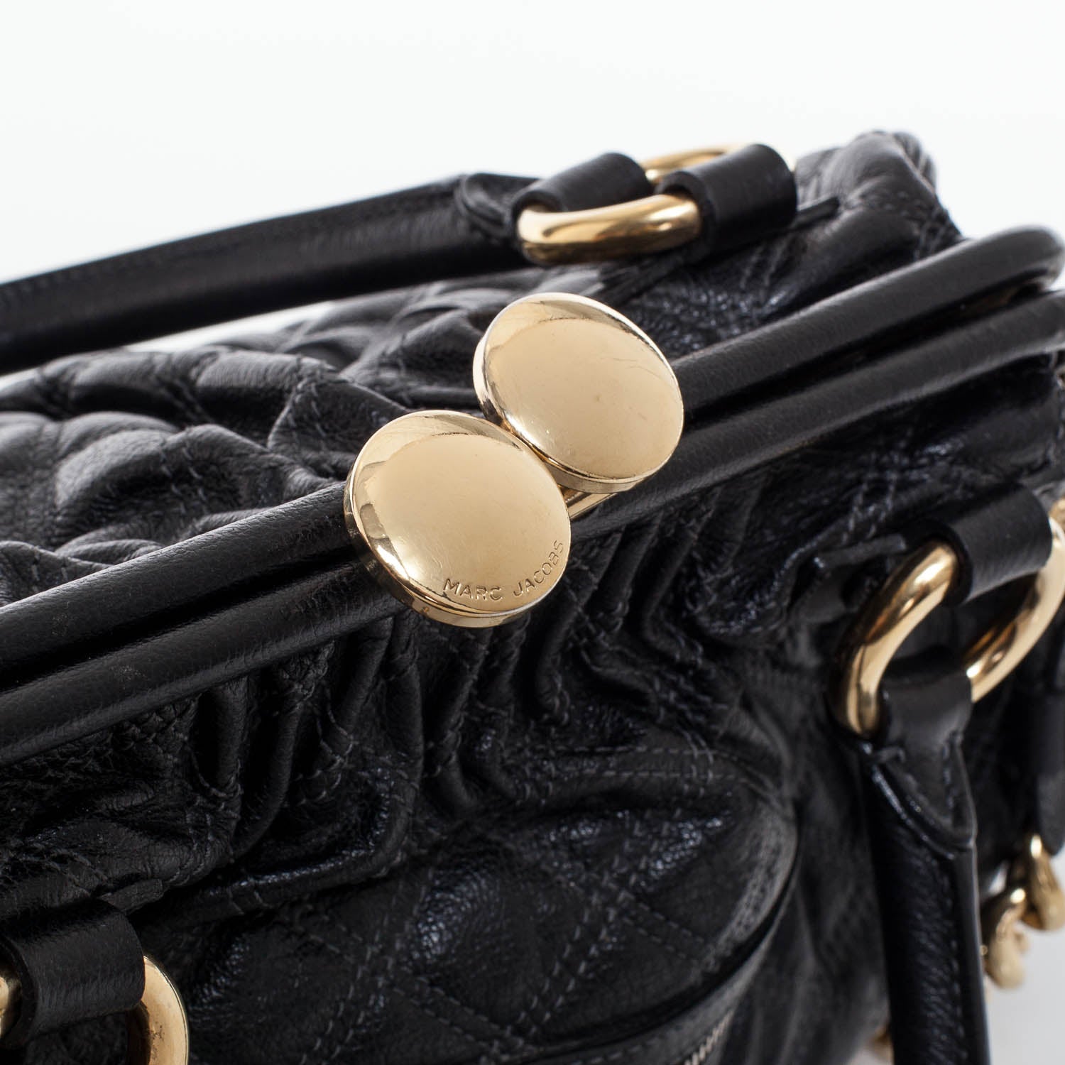 Marc Jacobs Quilted Leather Stam Black 10 of 11