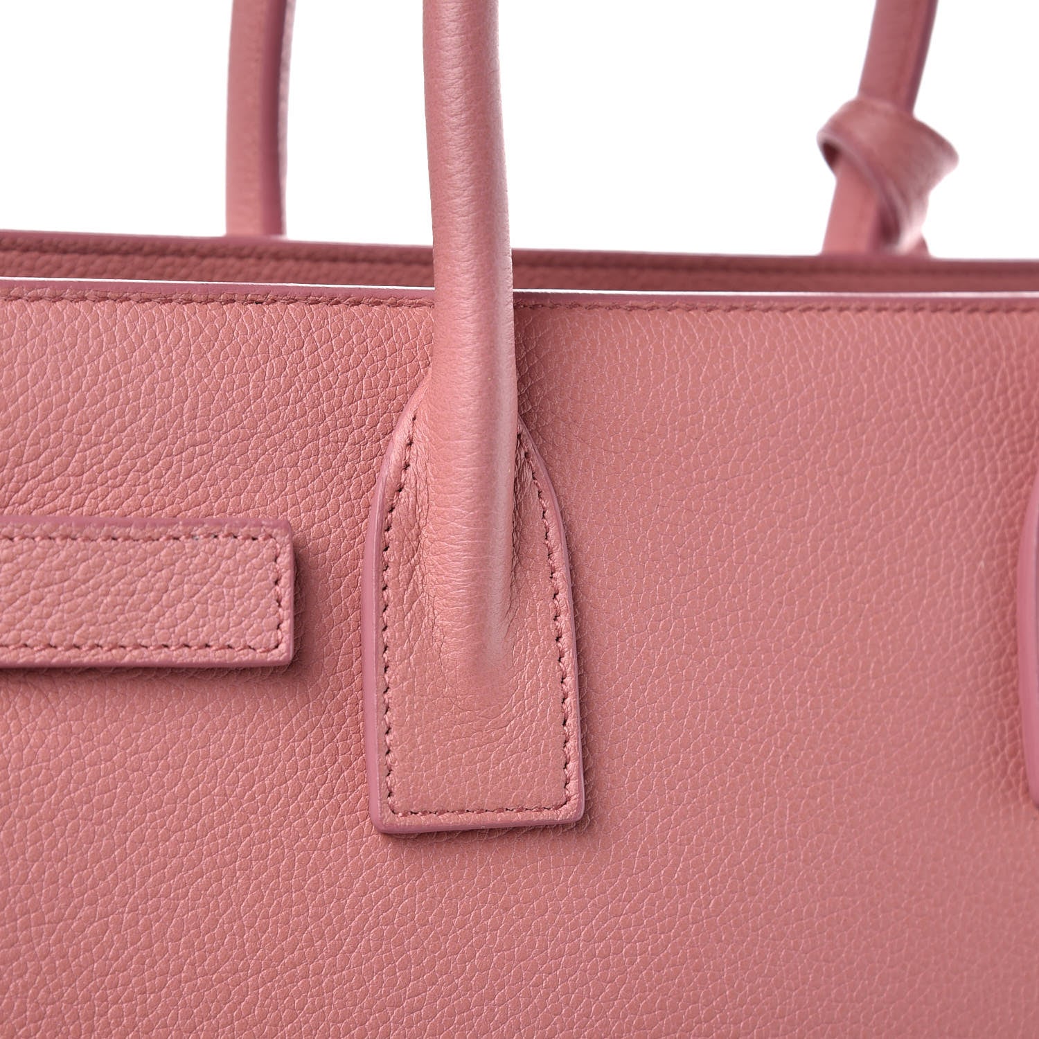 Saint Laurent Grained Calfskin Baby Sac De Jour Dark Rose 9 of 11