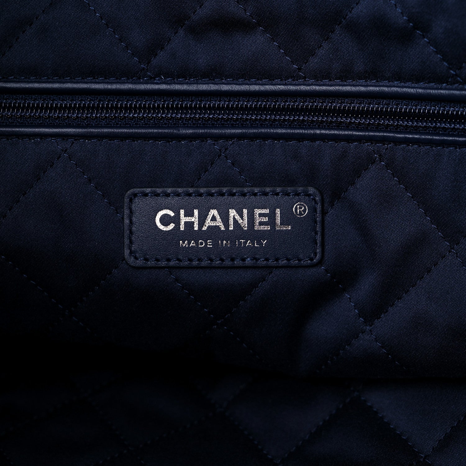 Chanel Metallic Calfskin Quilted Small Chanel 22 Navy Blue 7 of 11