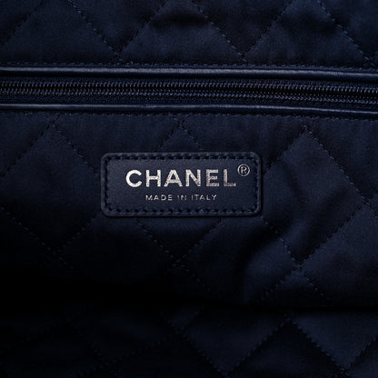 Chanel Metallic Calfskin Quilted Small Chanel 22 Navy Blue 7 of 11