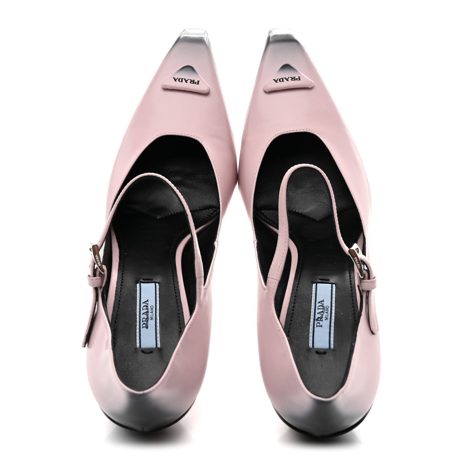 Prada Spazzolato Modellerie Mary Jane 95mm Pumps 39.5 Alabastro 2 of 8