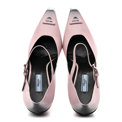 Prada Spazzolato Modellerie Mary Jane 95mm Pumps 39.5 Alabastro 2 of 8