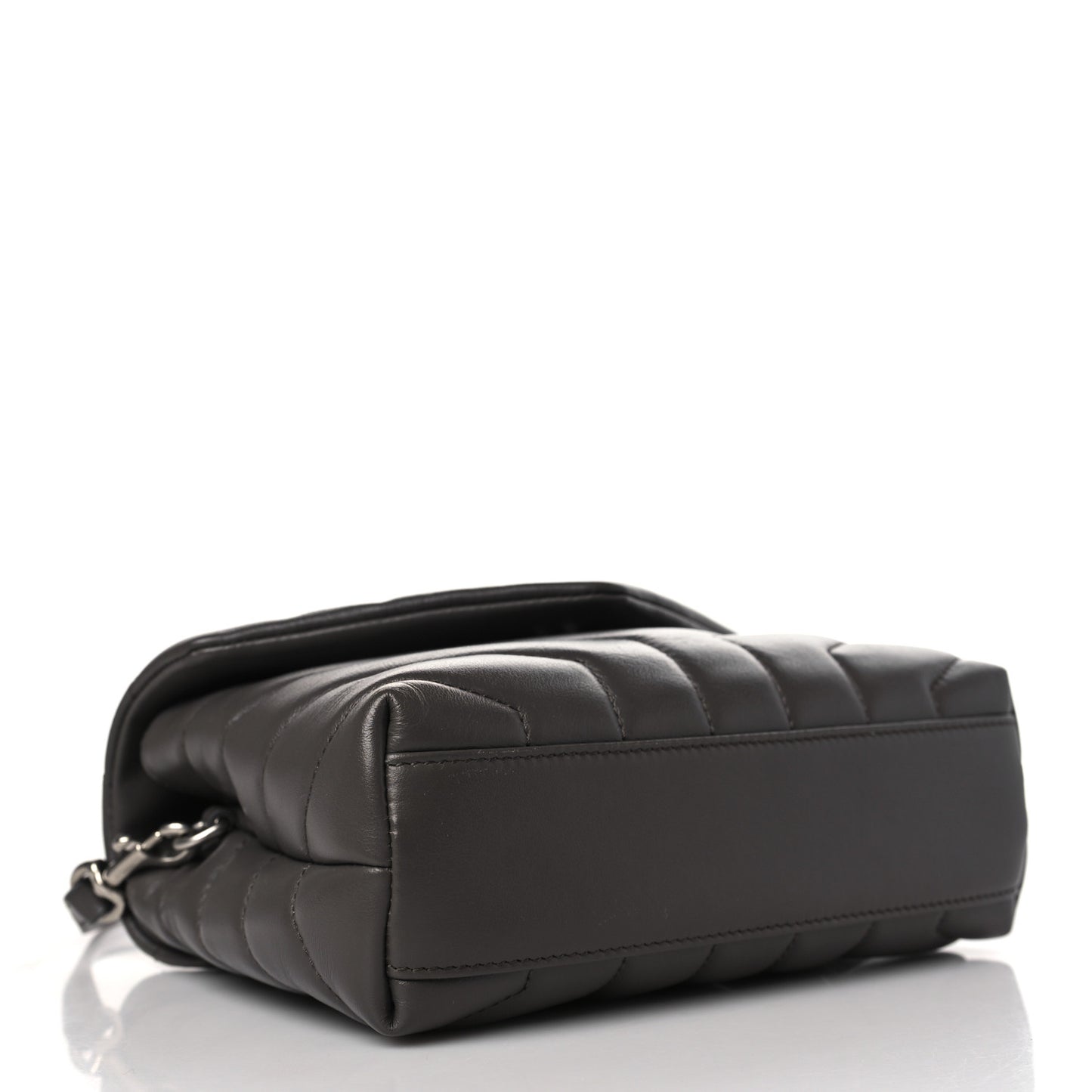 SAINT LAURENT Calfskin Y Quilted Monogram Toy Loulou Crossbody Bag Earth