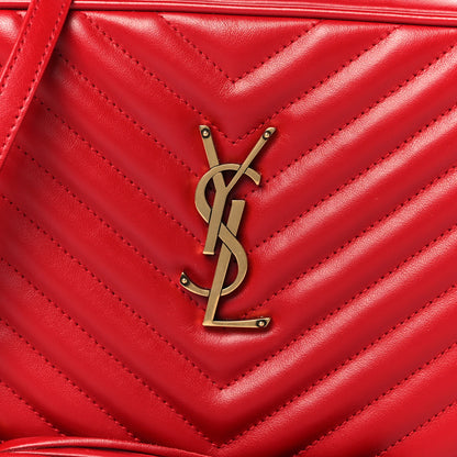 Saint Laurent Calfskin Matelasse Monogram Lou Camera Bag Rouge Eros 8 of 11