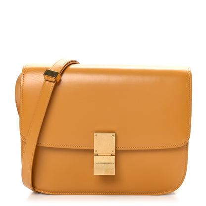 Celine Smooth Calfskin Medium Classic Box Flap Bag  Daffodil 1 of 10